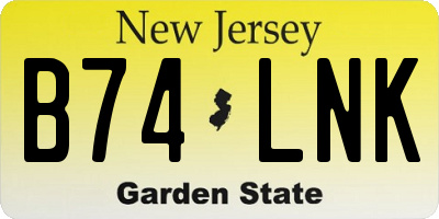 NJ license plate B74LNK