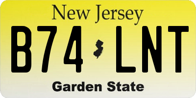 NJ license plate B74LNT