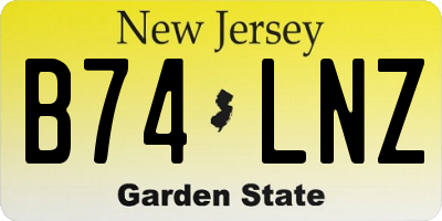 NJ license plate B74LNZ