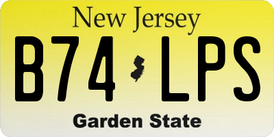 NJ license plate B74LPS