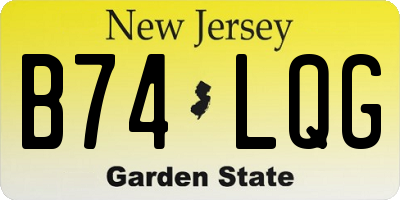 NJ license plate B74LQG