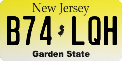 NJ license plate B74LQH