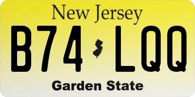 NJ license plate B74LQQ