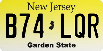 NJ license plate B74LQR
