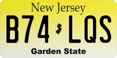 NJ license plate B74LQS