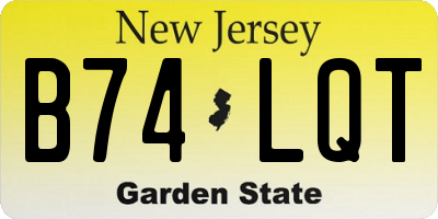 NJ license plate B74LQT