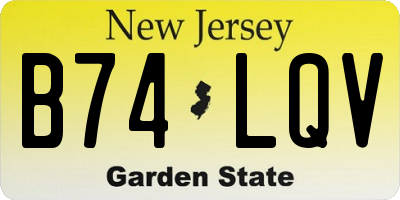 NJ license plate B74LQV