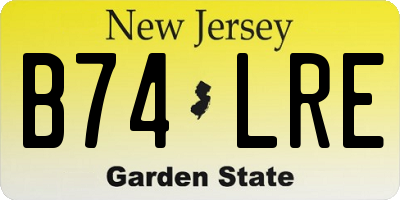 NJ license plate B74LRE