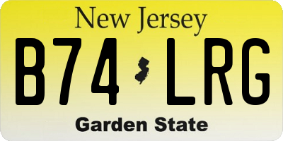 NJ license plate B74LRG