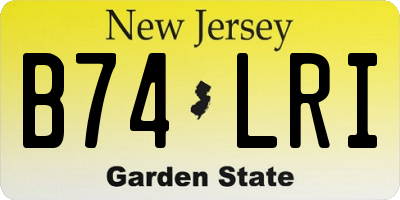 NJ license plate B74LRI