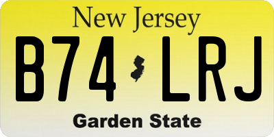 NJ license plate B74LRJ
