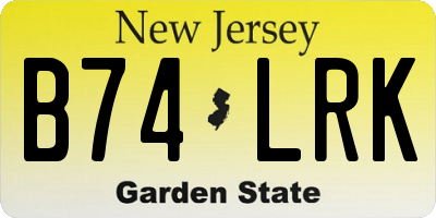 NJ license plate B74LRK