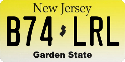 NJ license plate B74LRL