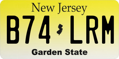 NJ license plate B74LRM