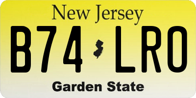 NJ license plate B74LRO