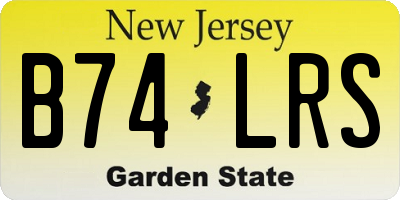NJ license plate B74LRS