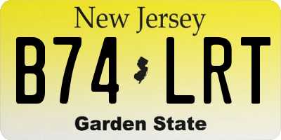 NJ license plate B74LRT
