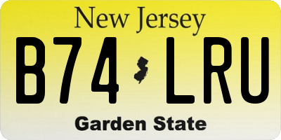 NJ license plate B74LRU