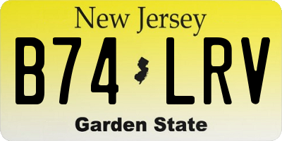 NJ license plate B74LRV