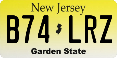 NJ license plate B74LRZ
