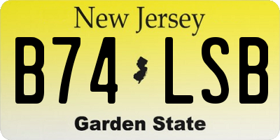NJ license plate B74LSB