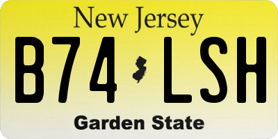 NJ license plate B74LSH