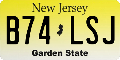 NJ license plate B74LSJ