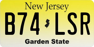 NJ license plate B74LSR