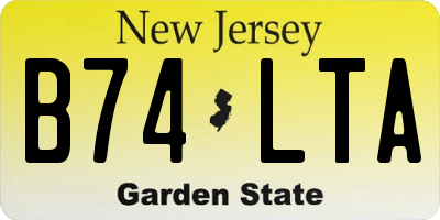 NJ license plate B74LTA