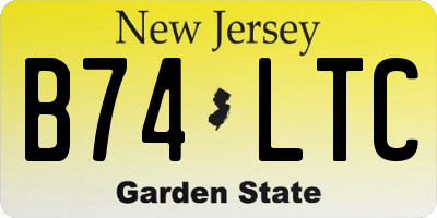 NJ license plate B74LTC