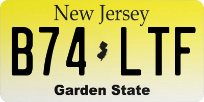 NJ license plate B74LTF