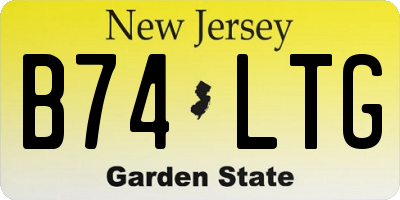 NJ license plate B74LTG