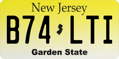 NJ license plate B74LTI