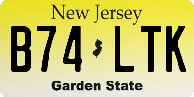 NJ license plate B74LTK