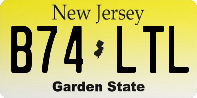 NJ license plate B74LTL