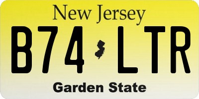 NJ license plate B74LTR