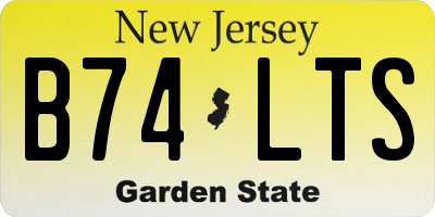NJ license plate B74LTS