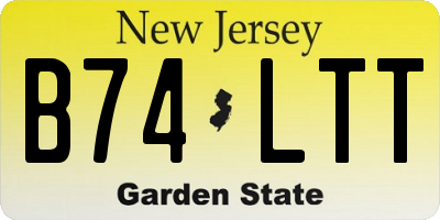 NJ license plate B74LTT