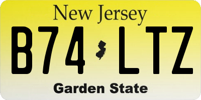 NJ license plate B74LTZ