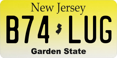 NJ license plate B74LUG