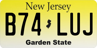 NJ license plate B74LUJ