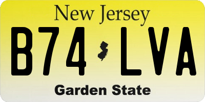 NJ license plate B74LVA