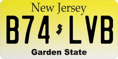 NJ license plate B74LVB