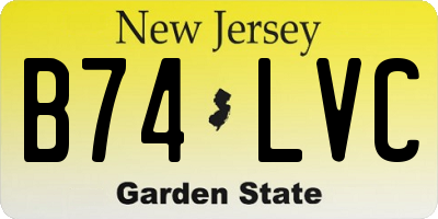 NJ license plate B74LVC