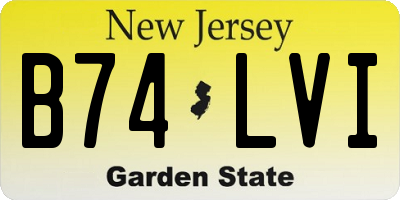 NJ license plate B74LVI