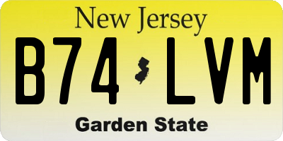 NJ license plate B74LVM