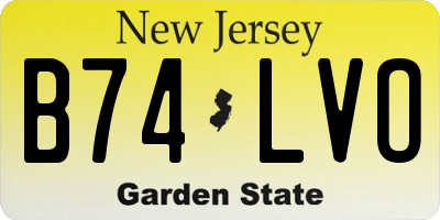 NJ license plate B74LVO