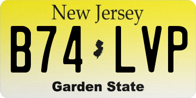 NJ license plate B74LVP