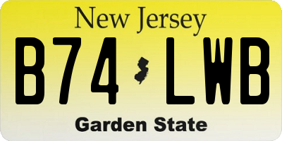 NJ license plate B74LWB