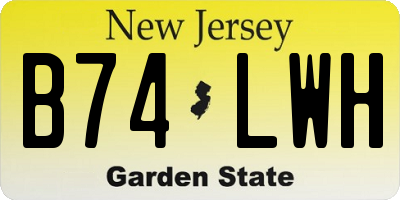NJ license plate B74LWH